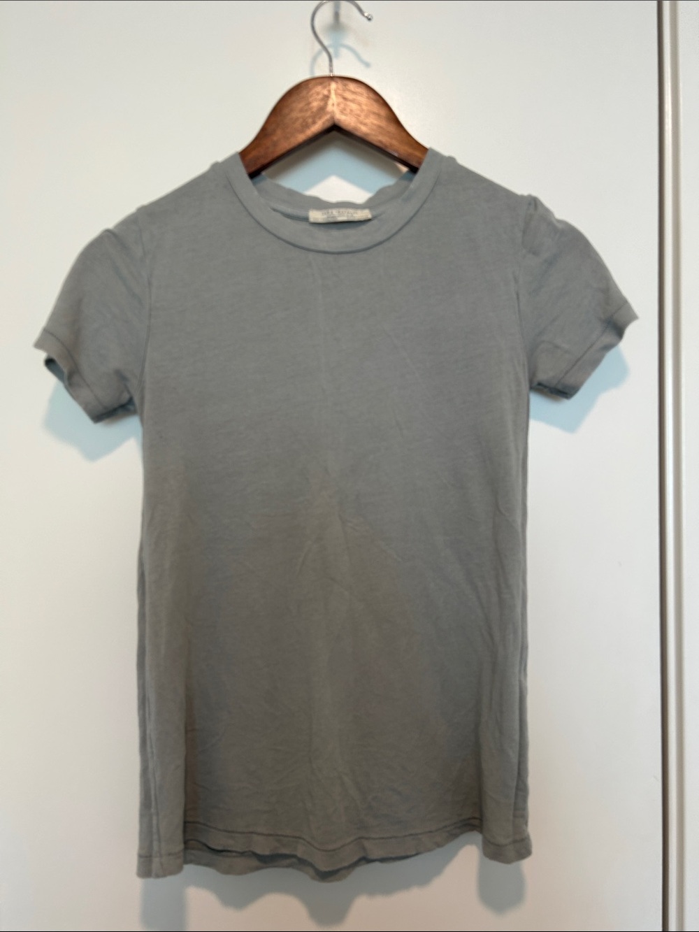 Zara distressed crew neck t shirt (fitted)